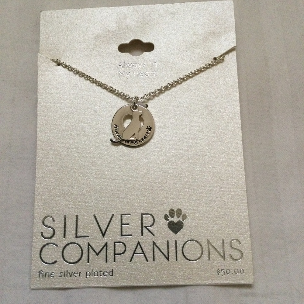 Always In My Heart Silver Companions Dog Necklace